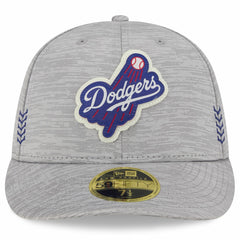Los Angeles Dodgers 2024 Clubhouse Low Profile 59FIFTY Fitted Hat - Gray | New Era
