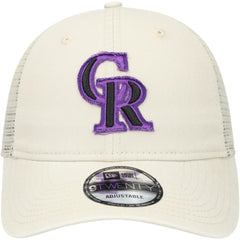 Colorado Rockies Game Day 9TWENTY Adjustable Trucker Hat - Stone | New Era