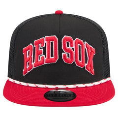 Boston Red Sox Throwback Meshback Golfer Hat - Black | New Era