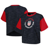 USWNT 5th & Ocean by New Era Women's Athletic Cross Back Cropped T-Shirt / Soccer Sale
