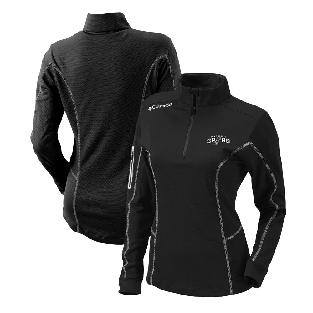 San Antonio Spurs Women's Omni-Wick Shotgun Quarter-Zip Pullover Top - Black | Columbia for sale