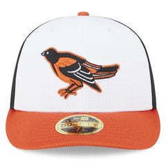 Baltimore Orioles 2025 Batting Practice Low Profile 59FIFTY Fitted Hat - White | New Era