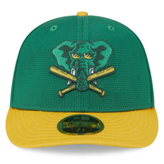 Athletics 2025 Batting Practice Low Profile 59FIFTY Fitted Hat - Kelly Green | New Era