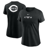 Cincinnati Reds Women's Over Shoulder T-Shirt - Black | Nike