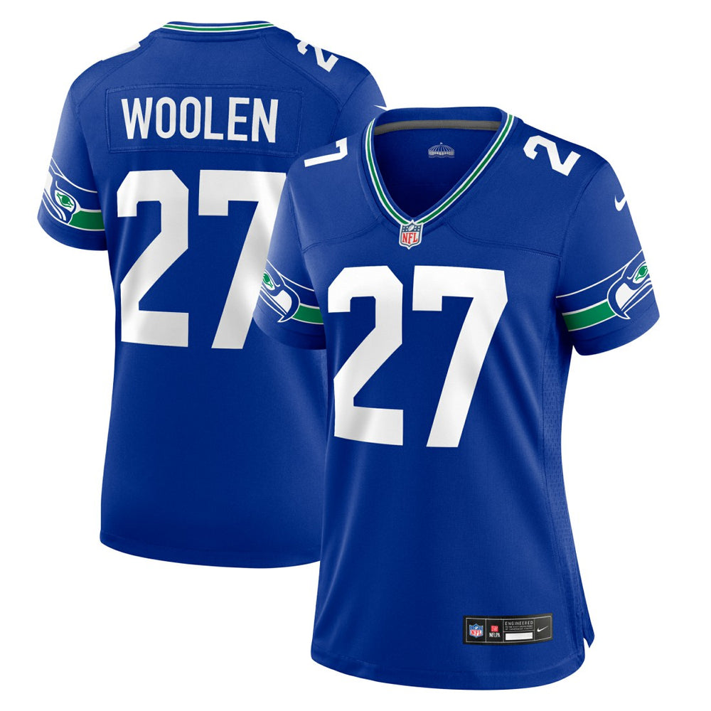 NFL Seattle Seahawks Tariq Woolen Women's Throwback Player Game Jersey