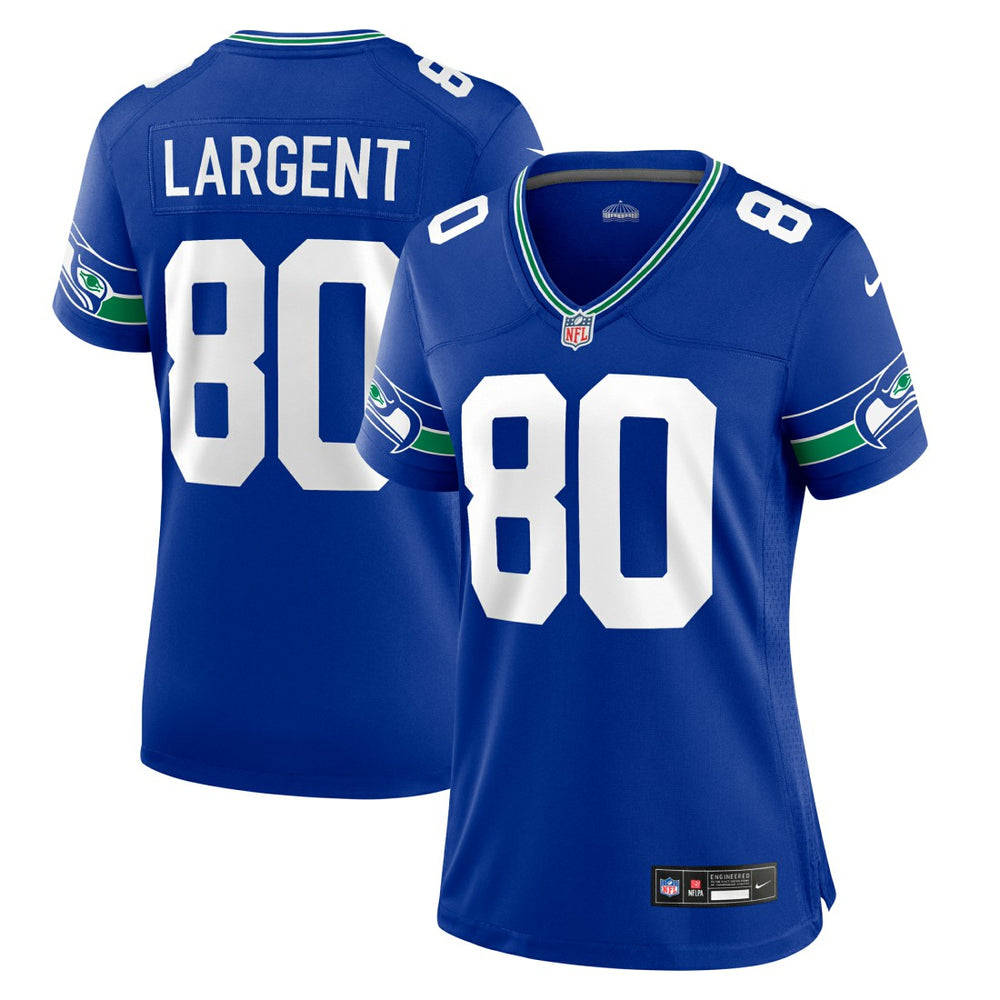 NFL Seattle Seahawks Steve Largent Women's Throwback Retired Player Game Jersey