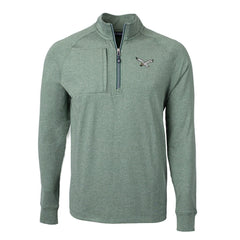 NFL Philadelphia Eagles Cutter & Buck Adapt Eco Knit Heathered Recycled Quarter-Zip Pullover