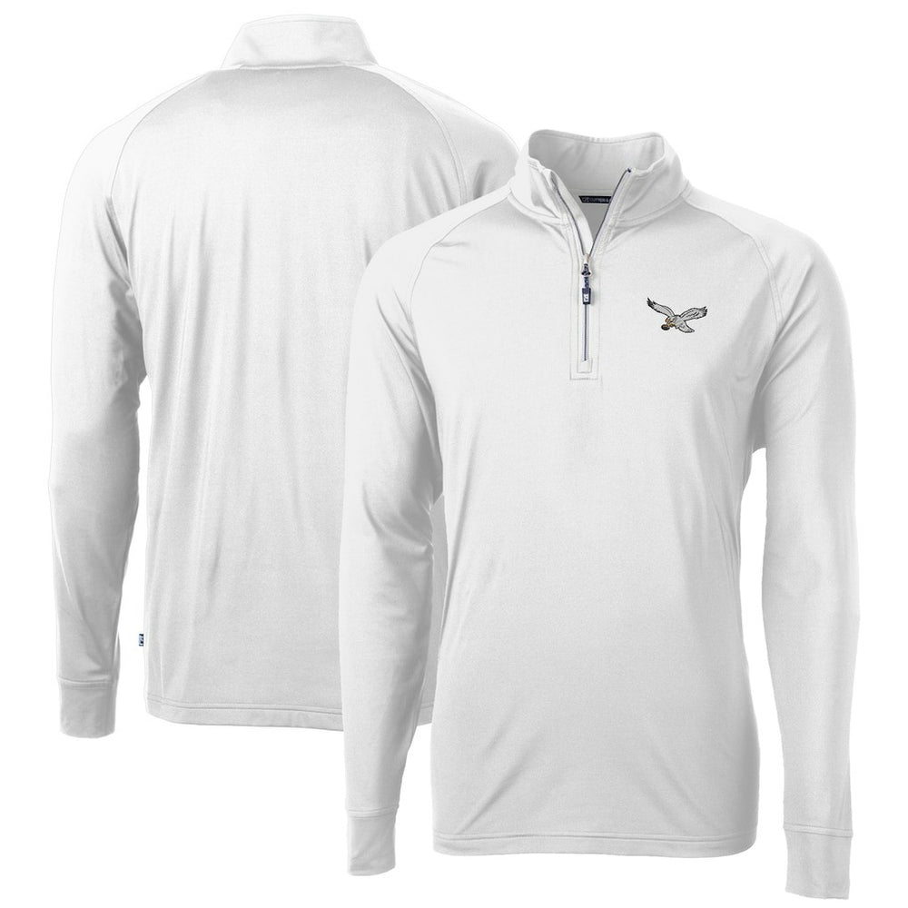 NFL Philadelphia Eagles Cutter & Buck Eco Knit Stretch Recycled Quarter-Zip Pullover