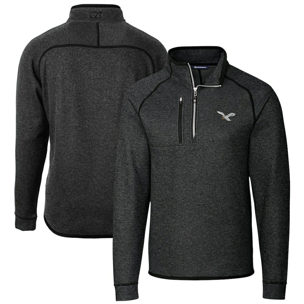 NFL Philadelphia Eagles Cutter & Buck Mainsail Sweater-Knit Half-Zip Pullover Jacket