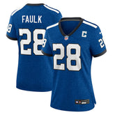 NFL Indianapolis Colts Marshall Faulk Women's Indiana Nights Alternate Game Jersey