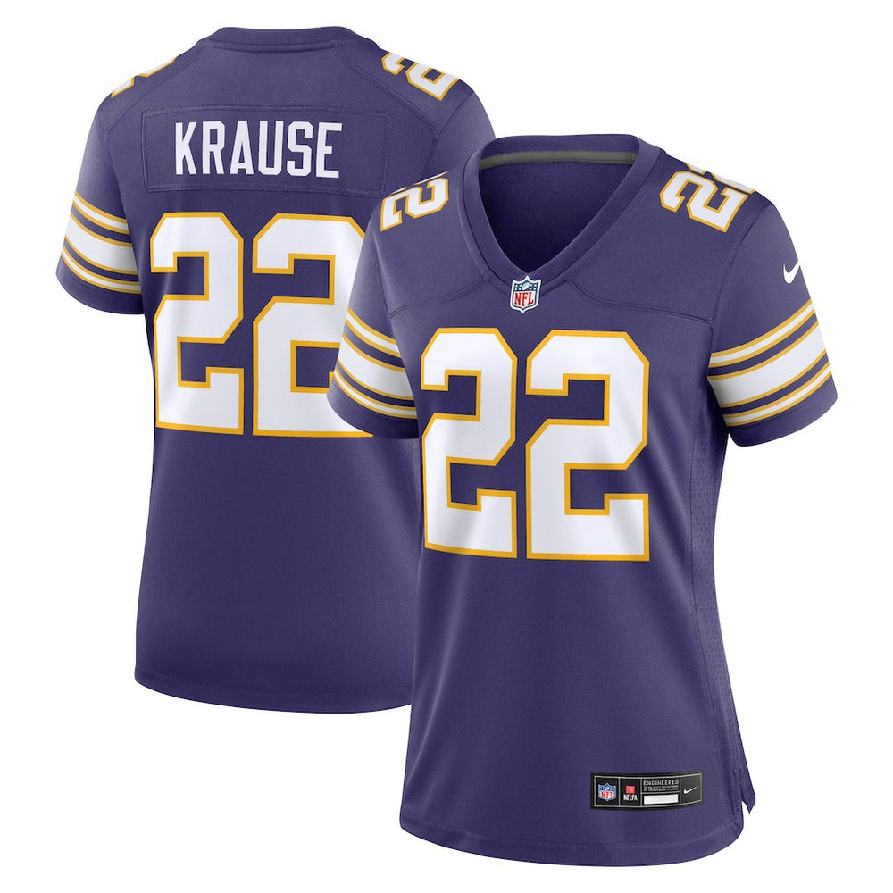 NFL Minnesota Vikings Paul Krause Women's Classic Retired Player Jersey
