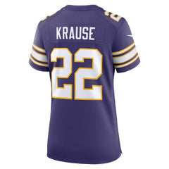 NFL Minnesota Vikings Paul Krause Women's Classic Retired Player Jersey