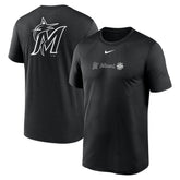 Miami Marlins Fashion Over Shoulder Logo Legend T-Shirt - Black | Nike