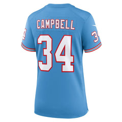 NFL Tennessee Titans Earl Campbell Women's Oilers Throwback Retired Player Game Jersey