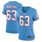 NFL Tennessee Titans Mike Munchak Women's Oilers Throwback Retired Player Game Jersey