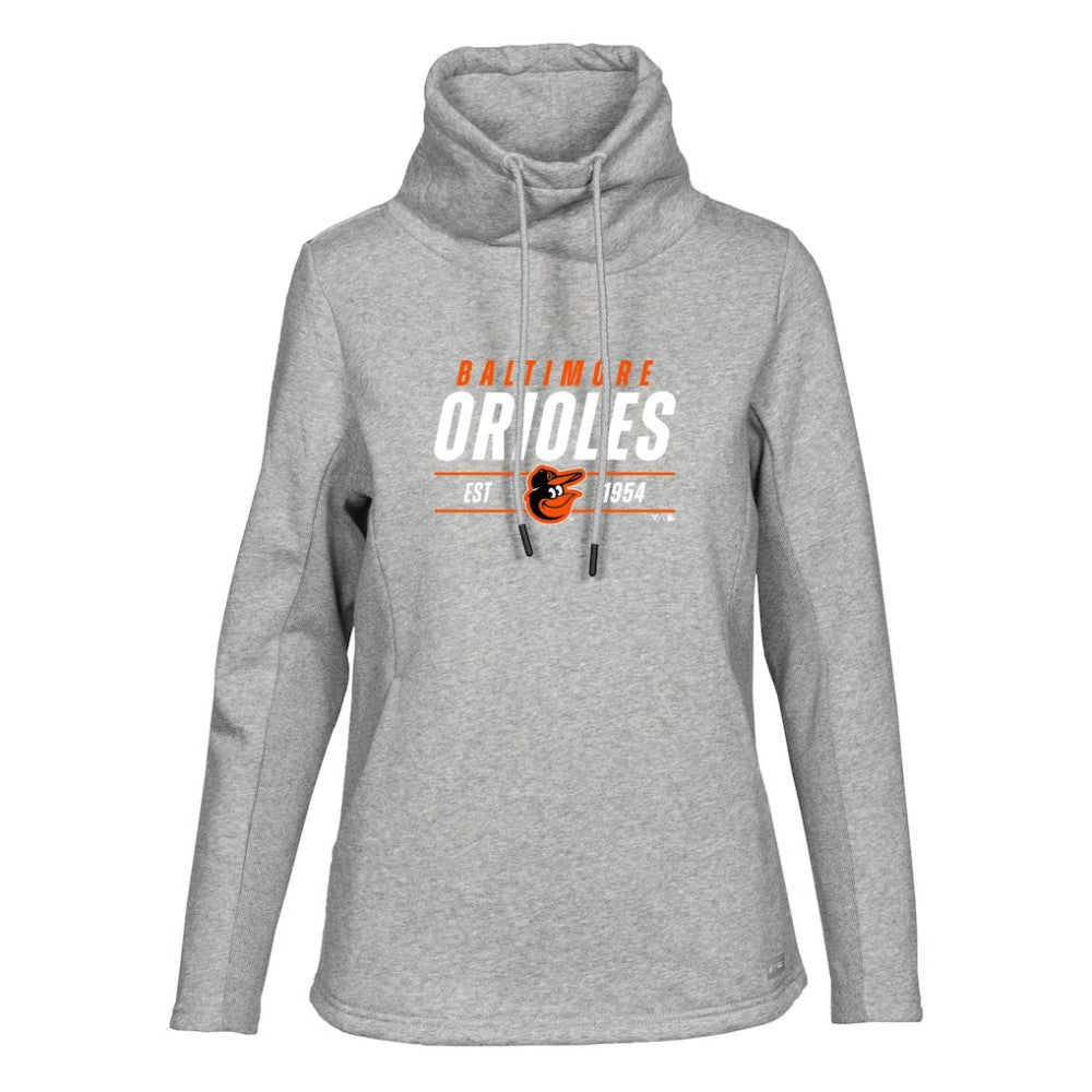 Baltimore Orioles Levelwear Women's Verve Loop Pullover Sweatshirt - Heather Gray