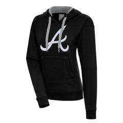 Atlanta Braves Antigua Women's Victory Pullover Hoodie - Black