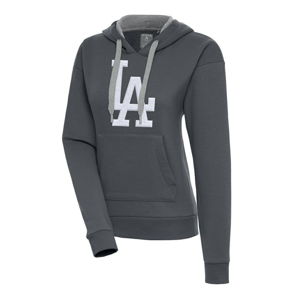 Los Angeles Dodgers Antigua Women's Victory Pullover Hoodie - Charcoal