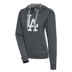 Los Angeles Dodgers Antigua Women's Victory Pullover Hoodie - Charcoal