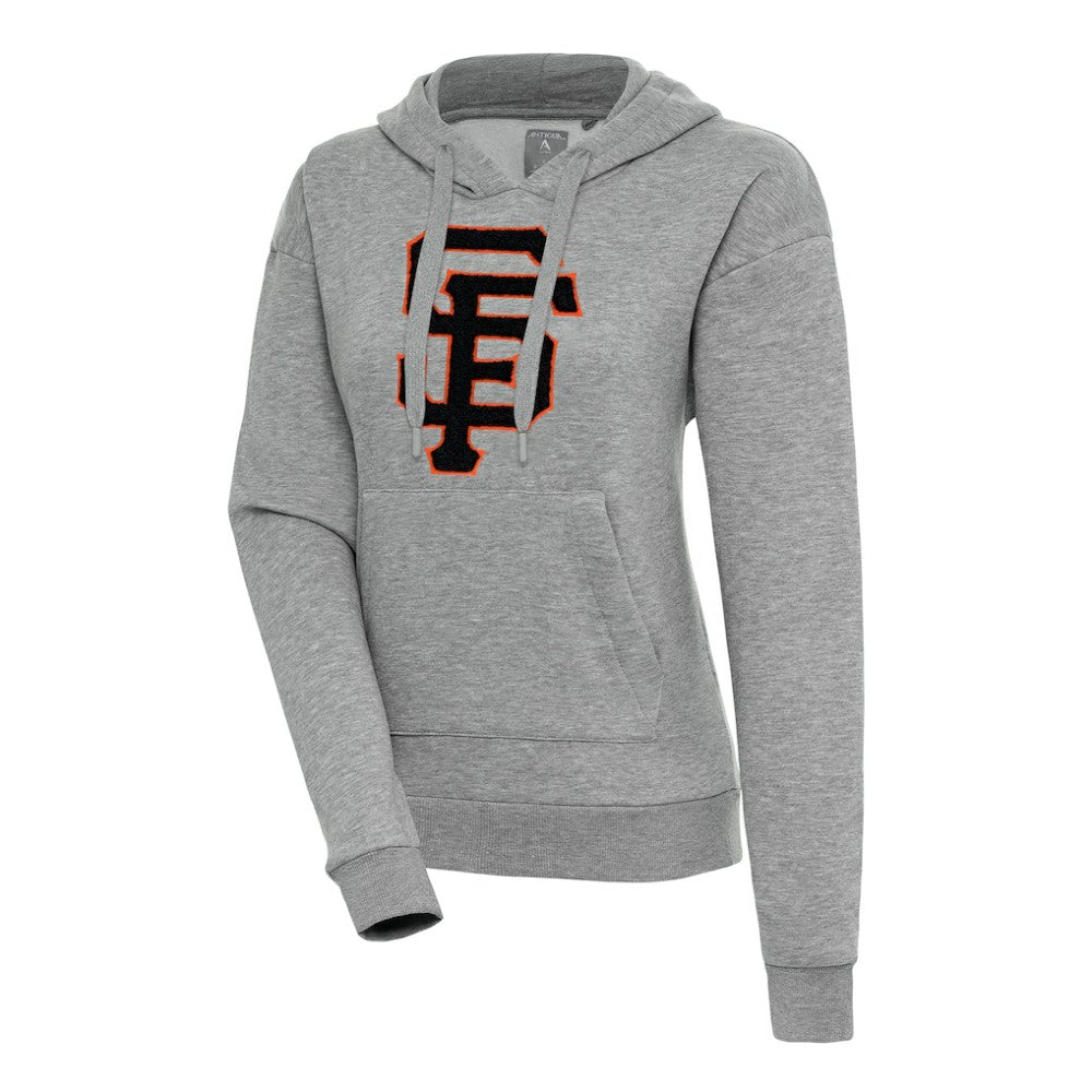 San Francisco Giants Antigua Women's Victory Pullover Hoodie - Heather Gray