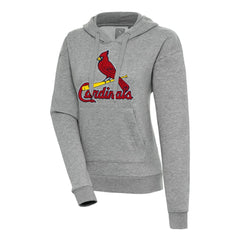 St. Louis Cardinals Antigua Women's Victory Pullover Hoodie - Heather Gray