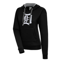 Detroit Tigers Antigua Women's Victory Pullover Hoodie - Black