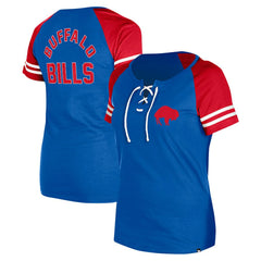 NFL Buffalo Bills Women's Throwback Lace-Up Raglan T-Shirt