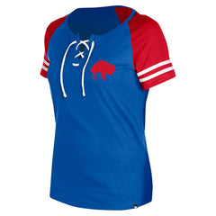 NFL Buffalo Bills Women's Throwback Lace-Up Raglan T-Shirt