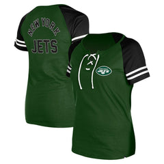 NFL New York Jets Women's Lace-Up Raglan T-Shirt