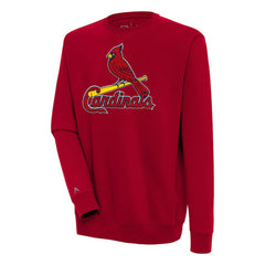St. Louis Cardinals Antigua Victory Crewneck Chenille Pullover Sweatshirt - Red