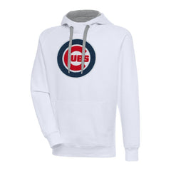 Chicago Cubs Antigua Victory Chenille Pullover Hoodie - White