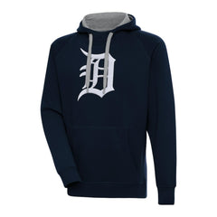 Detroit Tigers Antigua Victory Chenille Pullover Hoodie - Navy