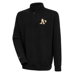 Athletics Antigua Victory Quarter-Zip Pullover Top - Black