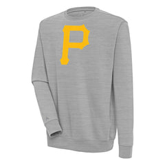 Pittsburgh Pirates Antigua Victory Pullover Sweatshirt - Heather Gray