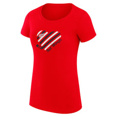 Detroit Red Wings G-III 4Her by Carl Banks Women's Super-Slim Fit Lightweight Heart T-Shirt