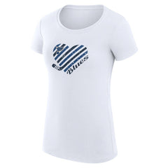 St. Louis Blues G-III 4Her by Carl Banks Women's Super-Slim Fit Lightweight Heart T-Shirt