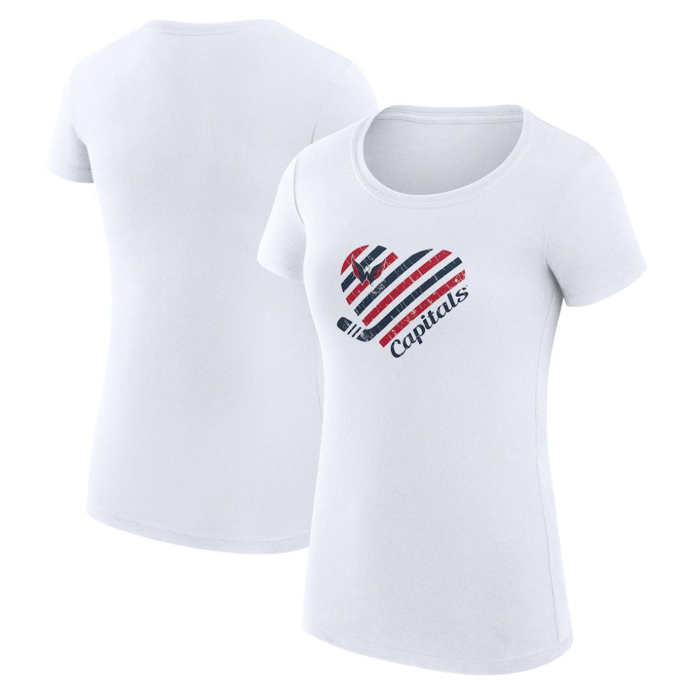 Washington Capitals G-III 4Her by Carl Banks Women's Super-Slim Fit Lightweight Heart T-Shirt