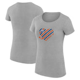 Edmonton Oilers G-III 4Her by Carl Banks Women's Super-Slim Fit Lightweight Heart T-Shirt