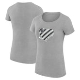 Los Angeles Kings G-III 4Her by Carl Banks Women's Super-Slim Fit Lightweight Heart T-Shirt