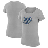St. Louis Blues G-III 4Her by Carl Banks Women's Super-Slim Fit Lightweight Heart T-Shirt
