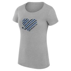 St. Louis Blues G-III 4Her by Carl Banks Women's Super-Slim Fit Lightweight Heart T-Shirt