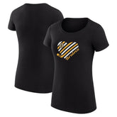 Boston Bruins G-III 4Her by Carl Banks Women's Super-Slim Fit Lightweight Heart T-Shirt