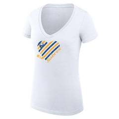 Buffalo Sabres G-III 4Her by Carl Banks Women's Super-Slim Fit Lightweight Heart V-Neck T-Shirt