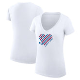 Colorado Avalanche G-III 4Her by Carl Banks Women's Super-Slim Fit Lightweight Heart V-Neck T-Shirt