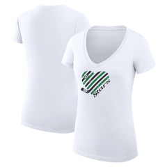 Dallas Stars G-III 4Her by Carl Banks Women's Super-Slim Fit Lightweight Heart V-Neck T-Shirt