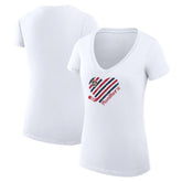 Florida Panthers G-III 4Her by Carl Banks Women's Super-Slim Fit Lightweight Heart V-Neck T-Shirt