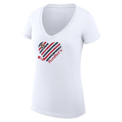 Florida Panthers G-III 4Her by Carl Banks Women's Super-Slim Fit Lightweight Heart V-Neck T-Shirt