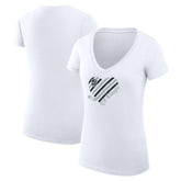 Los Angeles Kings G-III 4Her by Carl Banks Women's Super-Slim Fit Lightweight Heart V-Neck T-Shirt