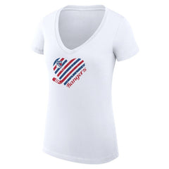New York Rangers G-III 4Her by Carl Banks Women's Super-Slim Fit Lightweight Heart V-Neck T-Shirt