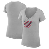 Florida Panthers G-III 4Her by Carl Banks Women's Super-Slim Fit Lightweight Heart V-Neck T-Shirt